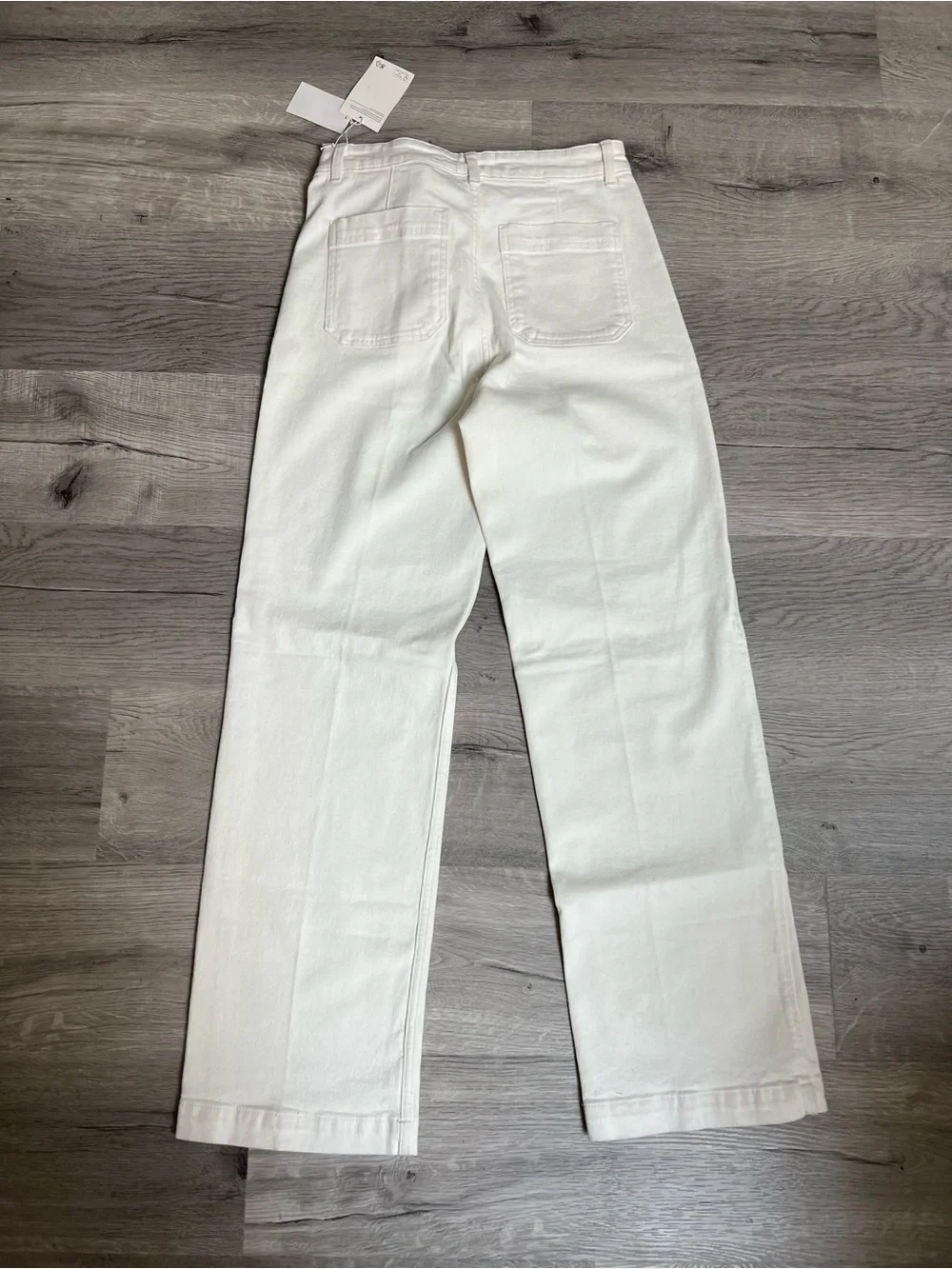 H&M Cream High-Rise Straight Jeans - Picture 4 of 4